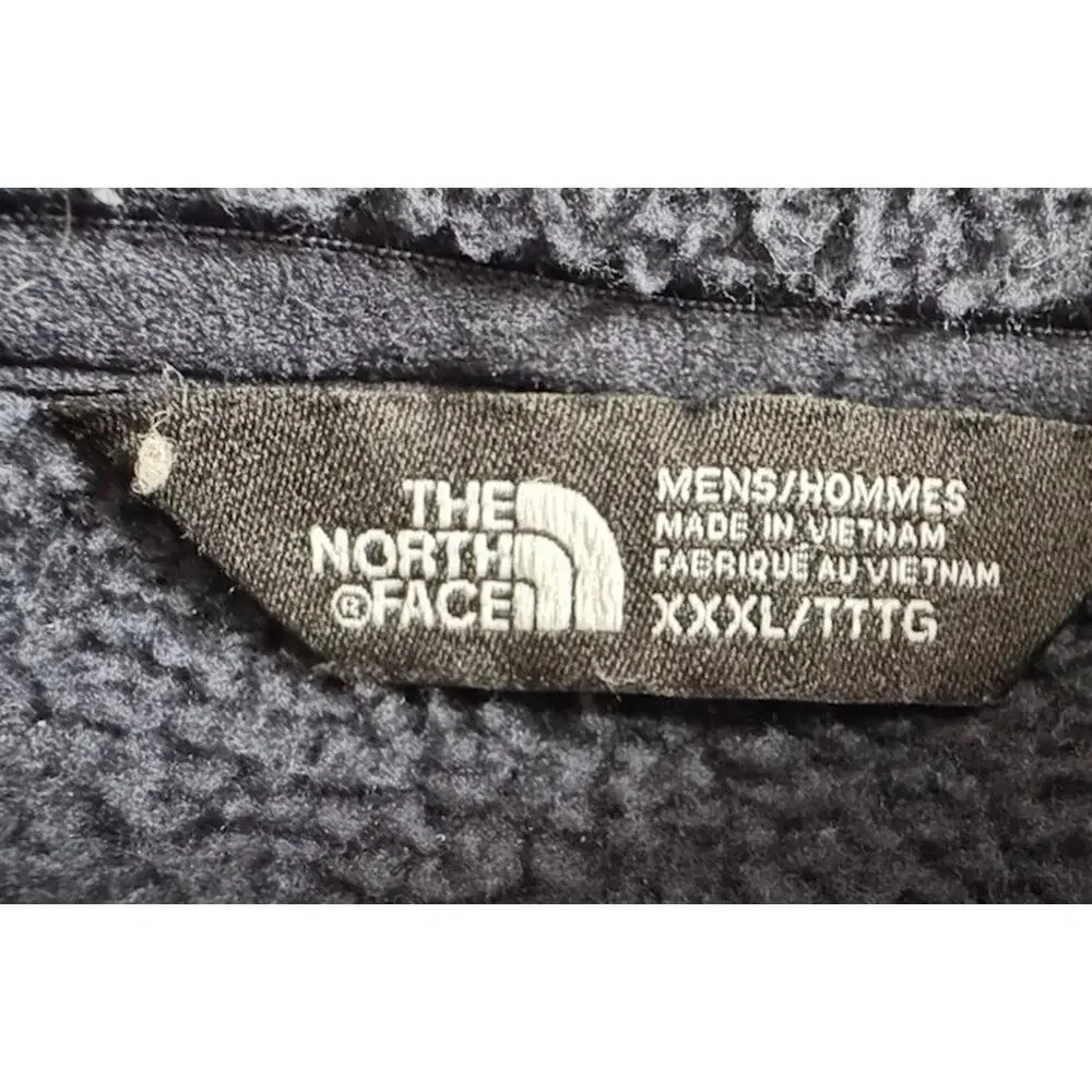 The North Face Mens XXXL Full Zip Fleece Jacket Black Fluor California Patch